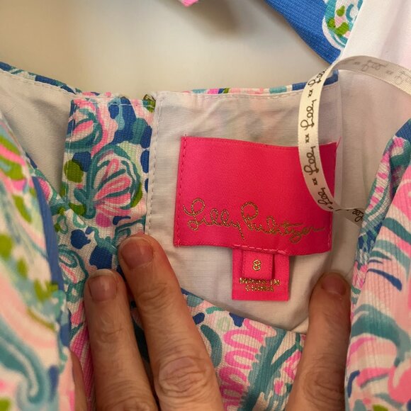 Lilly Pulitzer Shelli Stretch Dress sz 8 - Picture 5 of 5
